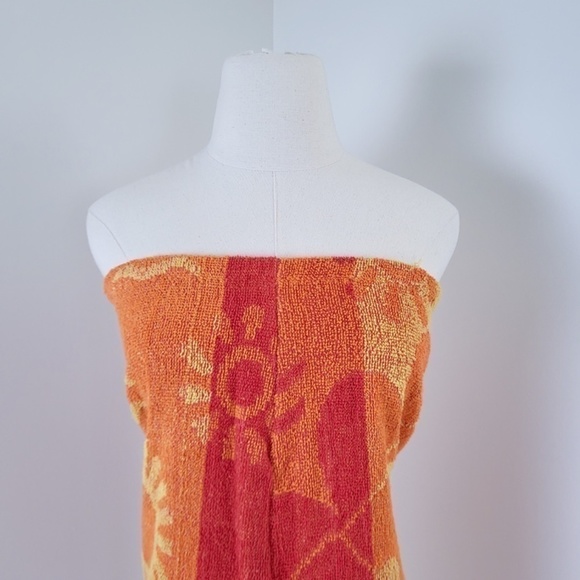 Reworked vintage towel romper shorts tube top sleeveless handmade thrift flip - Picture 3 of 12